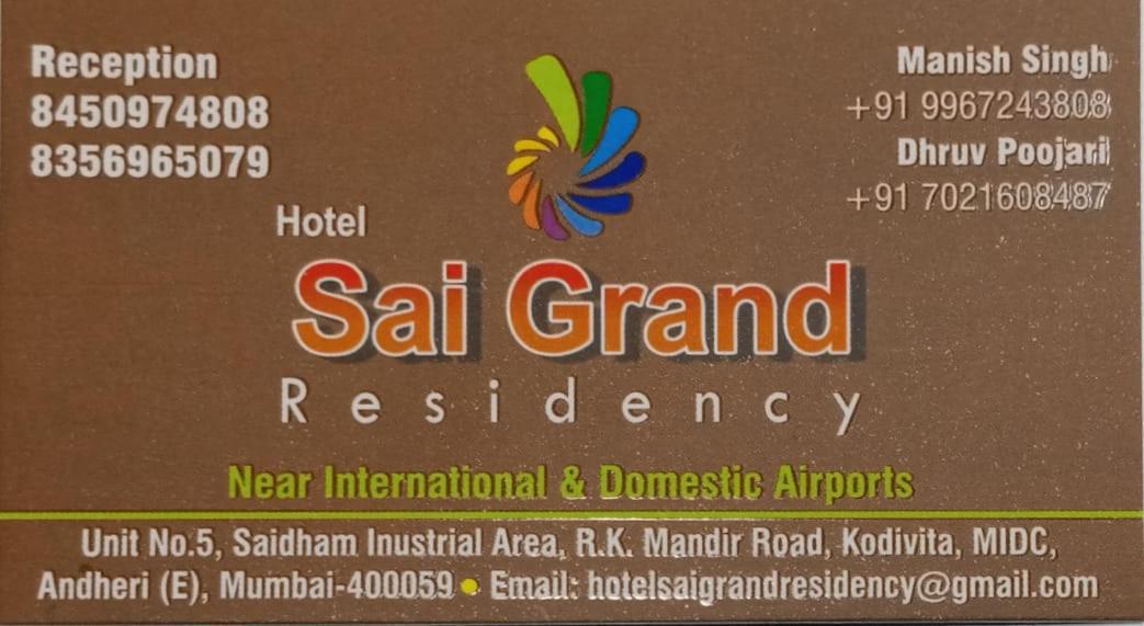 Hotel Sai Grand Residency Мумбаи Экстерьер фото